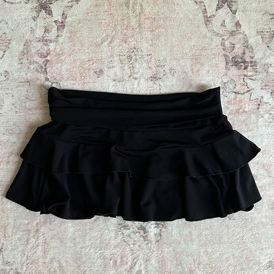 Y2k Grunge Gothic Skull Printed Skull Streetwear Summer Graphic Women Emo-Girl Rock Retro Vintage Fashion Sexy Lace Mini Skirts
