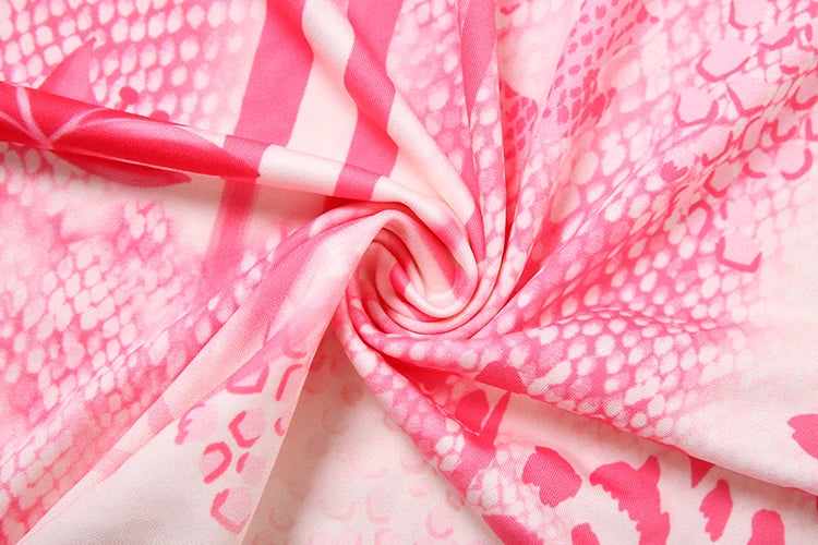 Weird Puss Fashion Patchwork 2 Piece Set Women Pearls Necklace Halter Applique Crop Tops+Skinny Skirts Vacation Beach Style Suit