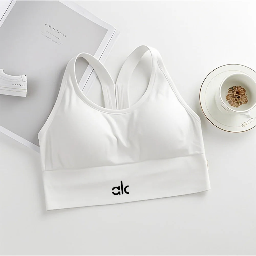 Sexy Women Tops Back Cross Strap Tank Top Push Up Running Sports Bra Breathable Soft Fitness Beauty Solid Color Yoga Bra