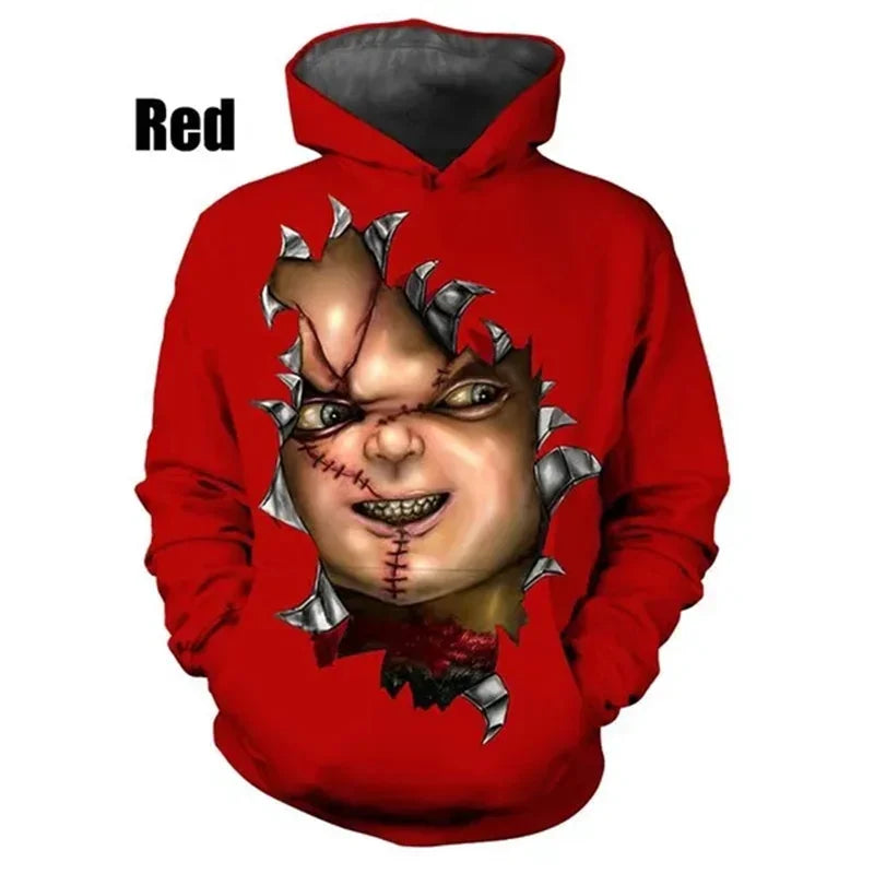 Chucky Doll Horror Child's Play Hoodie Men Clothing 3D Printed New in Hoodies Women Harajuku Fashion y2k Pullovers Hooded Hoody
