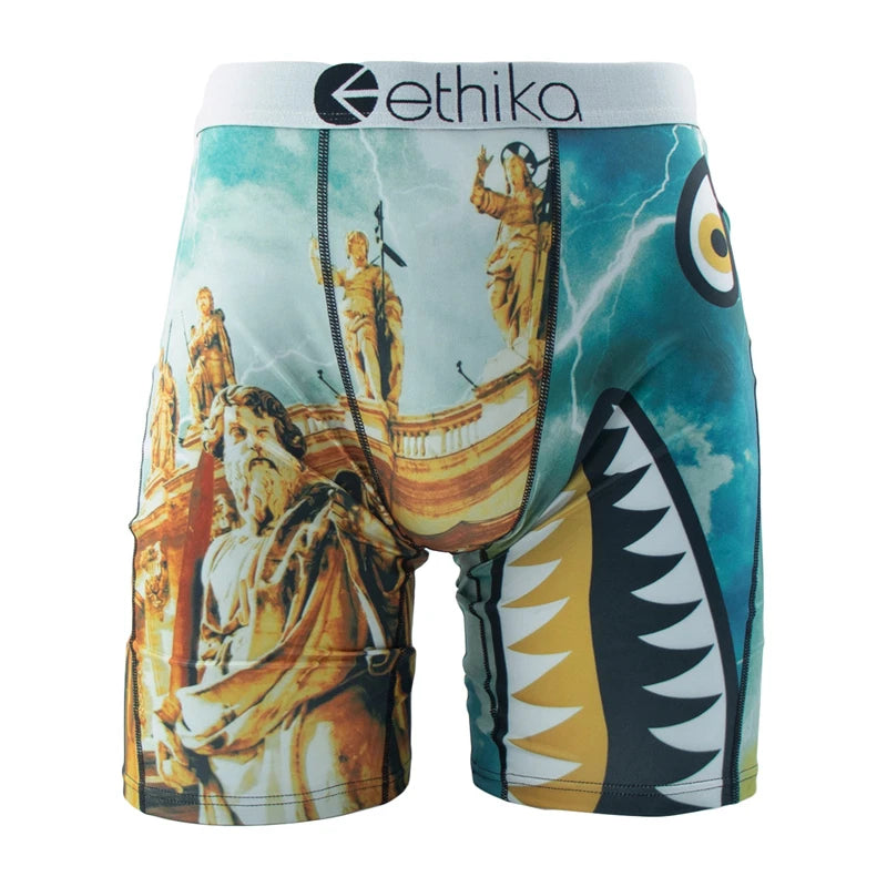 ETHIKA 1Pcs Sexy Men Underwear Boxers Breathable Swimming Man Underpants Plus Size S-3XL Mens Trunks Men's Panties Boxer Briefs