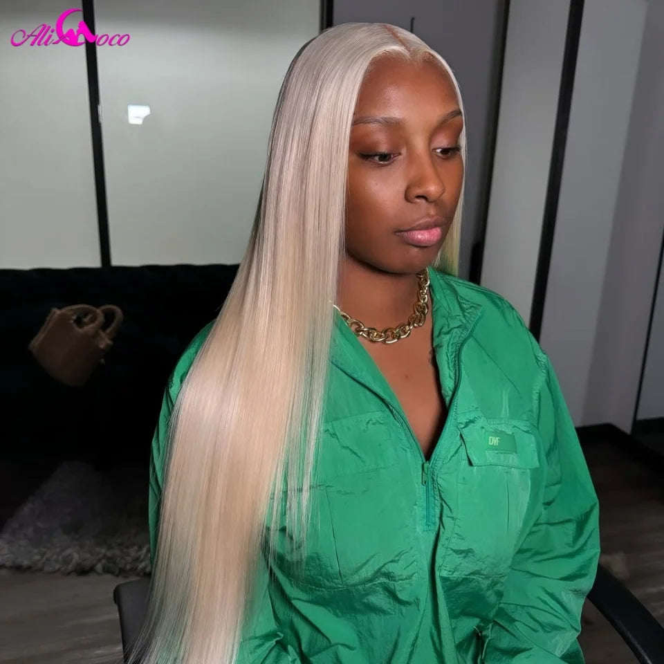 Light Green Human Hair Wig 13x4 13x6 Lace Front Wig Brazilian Human Hair Pre Plucked Green Colored Lace Frontal Wigs for Women