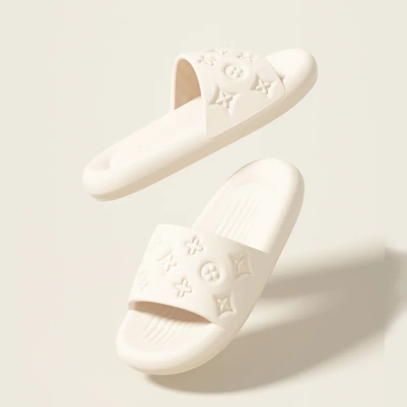 2026 High End Fashion Cool Slippers for Women in Summer, with a Sense of Stepping on Poop, Thick Bottom Bathroom EVA Slippers
