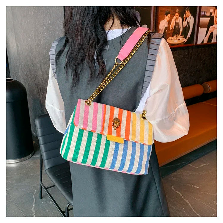 Unique Solid Color Leather Crossbody Bag with Trendy Letter Logo Best for Leisure Activities