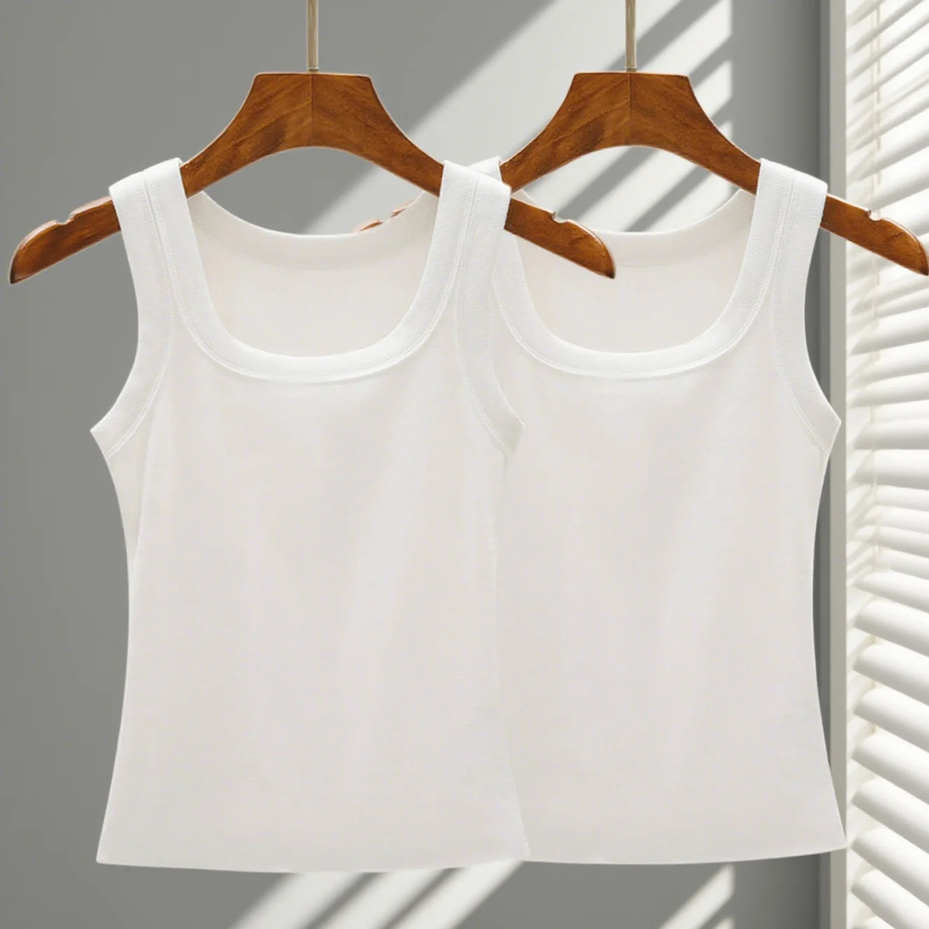2PCS 100% Cotton Solid Color Washed Vest Womens Summer Casual Tank Top Y2K Sleeveless Clothes Soft Comfortable Sportswear