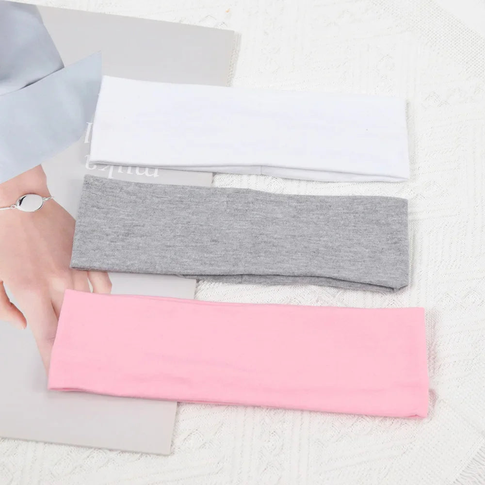 3pcs Elastic Solid Color Hair Bands for Women and Men Hairband Running Fitness Sports Yoga Headbands Girls Head Band Accessories