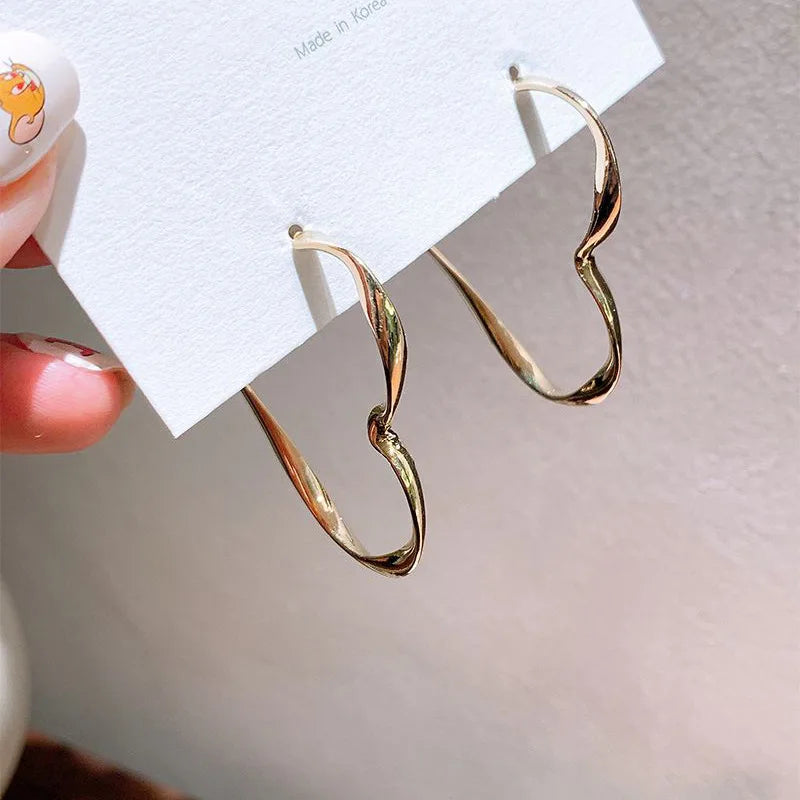 Geometric Large Circle Hoop Earrings For Women Statement Gold Color Ear Ring Fashion Jewelry Accessories Nightclub DJ Boho