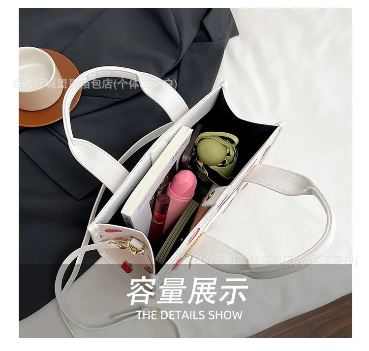 2025 New! Large Capacity Tote Bag - Simple Stylish, Cute Korean Style, Trendy Printed