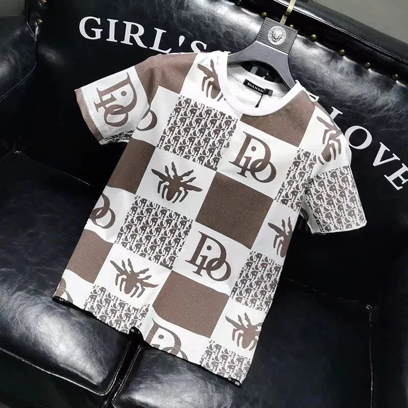 2025 Men's Luxury Brand Quick-drying T-shirt Comfortable and Casual Breathable Luxury European and American Hot-selling Tops