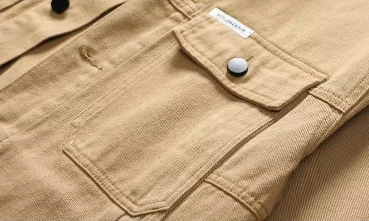 Button Black Denim Jackets Man Autumn Coat for Men Khaki Rock on Board Clothing Winter 2024 Designer Aesthetic Large Size