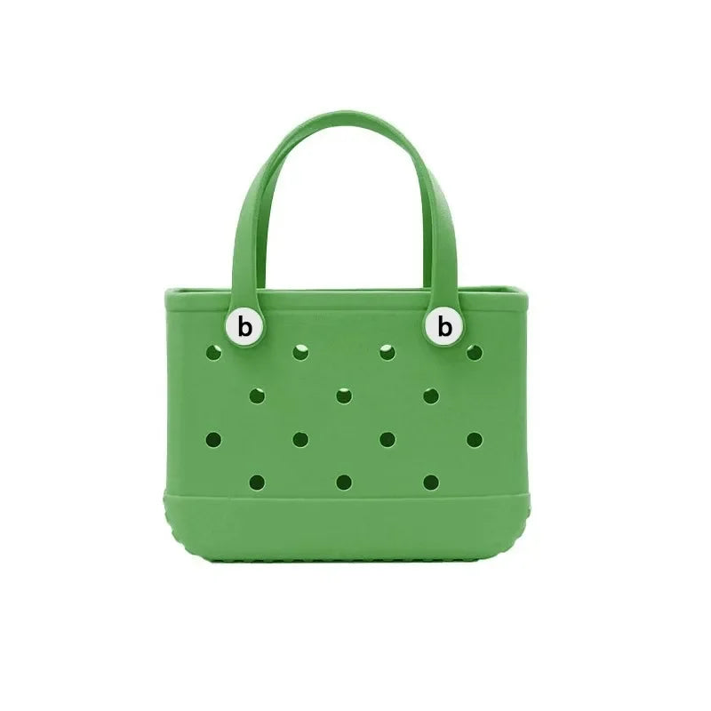 Beach Bag Waterproof Tote Handbag EVA Beach Basket Child High Capacity Multi-Purpose Handbag Fashion Kid Beach Storage Bag