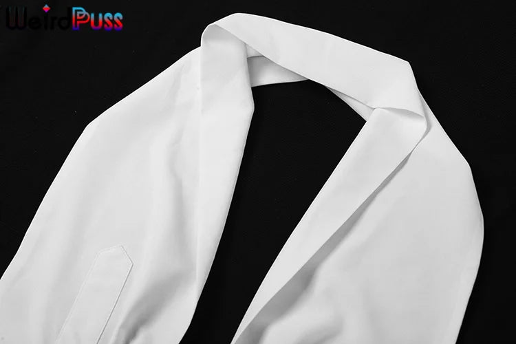 Weird Puss Y2K Button Halter Camisole Women V-Neck Skinny Elegant Sexy Summer Fashion 2022 Wild Streetwear Backless Tank Tops