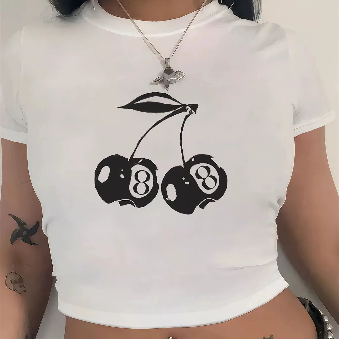 HLJ&GG Black Leather Jacket Fashion Streetwear Women Zip Long Sleeve Crop Top+Tshirts+Sequin Shorts 3 Piece Sets Female Clothing