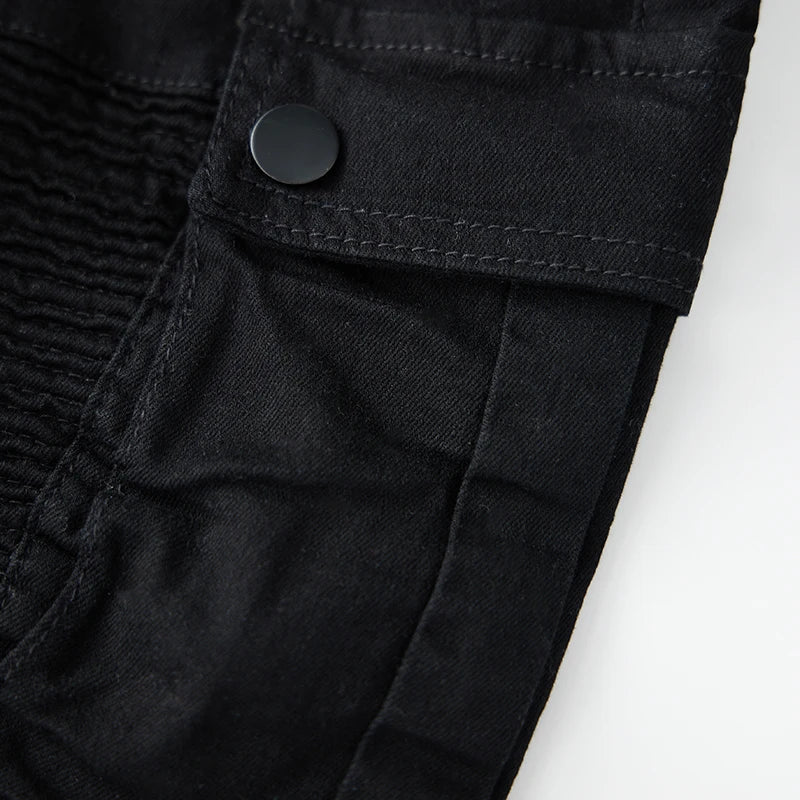 Men s Stylish Cargo denim with  Fit Design and Multiple Pockets for Spring and Summer Streetwear Fashion