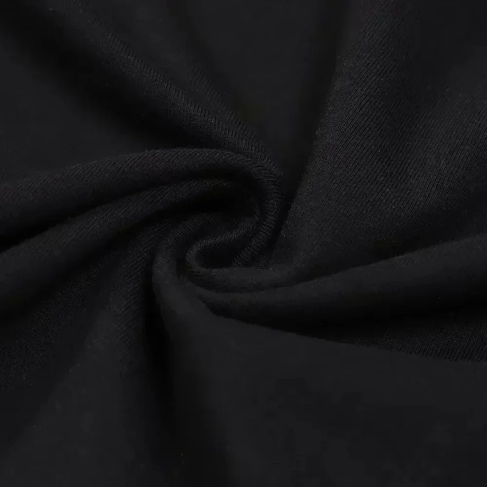 2025 Summer Godspeed Technology Gaze Skull Print High Quality Double Cotton Casual Short Sleeve T-shirt for Men and Women
