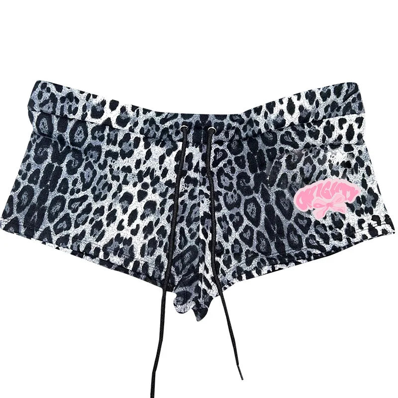 Fashion Y2K Letter print solid color shorts camouflage sexy fashion street casual super shorts cute goth summer mood girl shorts