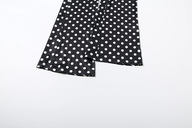 Weird Puss Polka Dot Letter Print 2 Piece Set Woman Tracksuit Trend Sexy Hooded Jacket+Pants Skinny Stretch Matching Streetwear