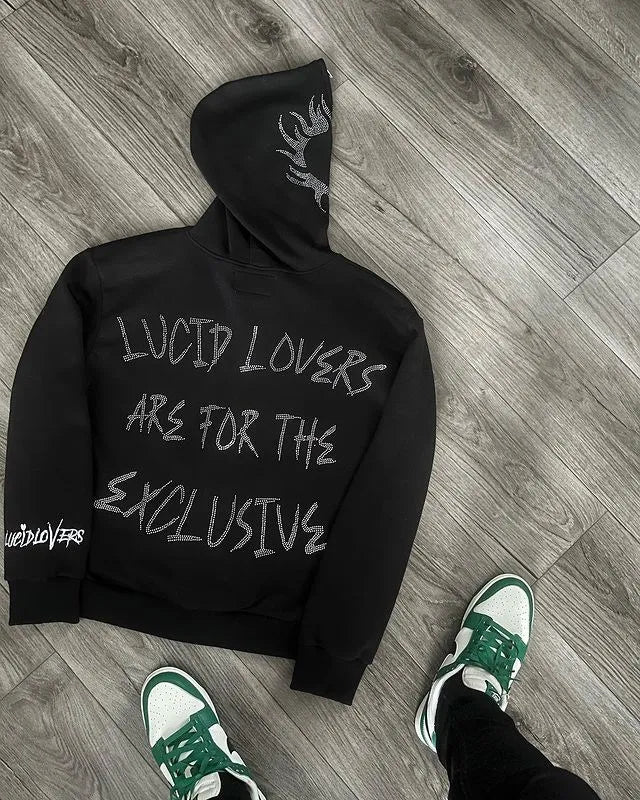 Y2K Jacket Men hoodies emo Zip Hoodie Rhinestone Pattern goth Sweatshirt Sport Coat Pullover Gothic Long Sleeve Oversized hoodie