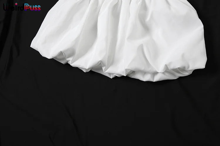 Weird Puss Ball Gown Skirts Women Y2K Hottie 2024 Summer Trend Midnight Waistband Miniskirts Birthday Streetwear Wild Bottoms