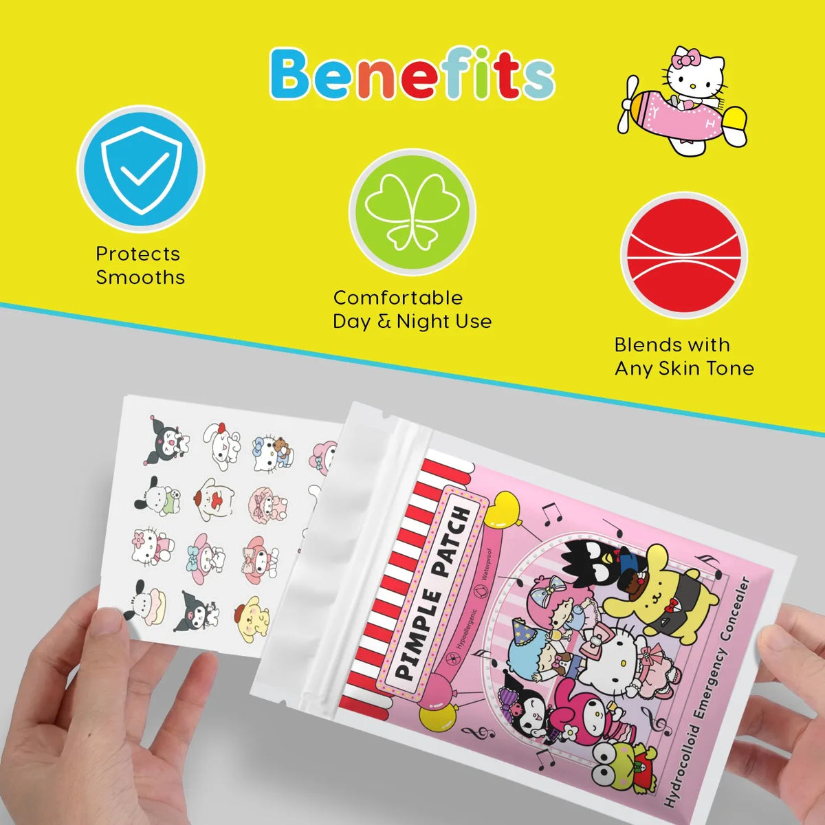 Acne patches, acne stickers, facial acne patches, concealer, concealer stickers 100PCS hello kitty