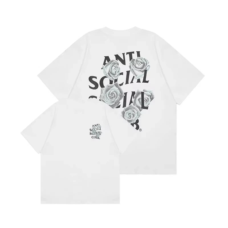 2025 Summer Men's Cotton Clothing Luxury Graphic Lettering Print ASS Women's Casual Sports Round Neck Street Fashion Streetwear