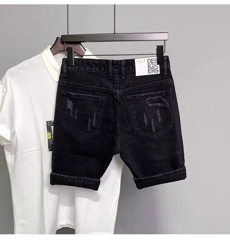 Trendy Versatile Straight-Leg Jeans For Men Summer American Style Vintage Trousers With Five-Pocket Design And Breaker Details