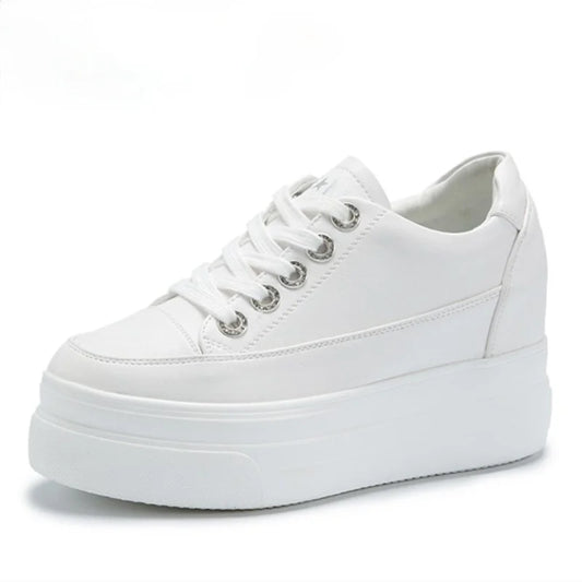 Women's White Platform Sneakers
