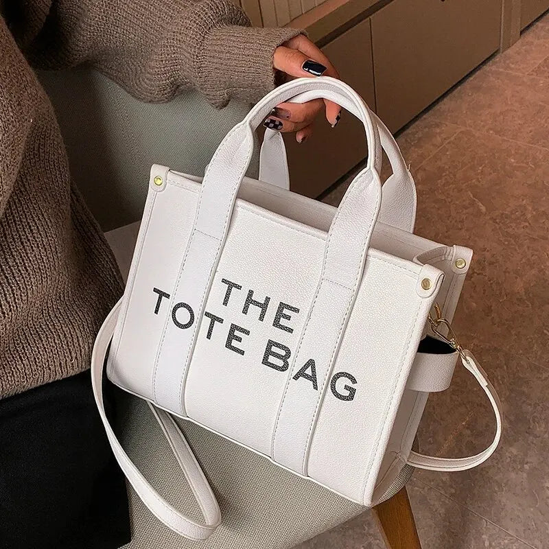 The Tote Bag For Women Crossbody Female Handbag New Solid Words Lette Leisure Large Bag,Luxury Fashion Bag,designer Bag for PU