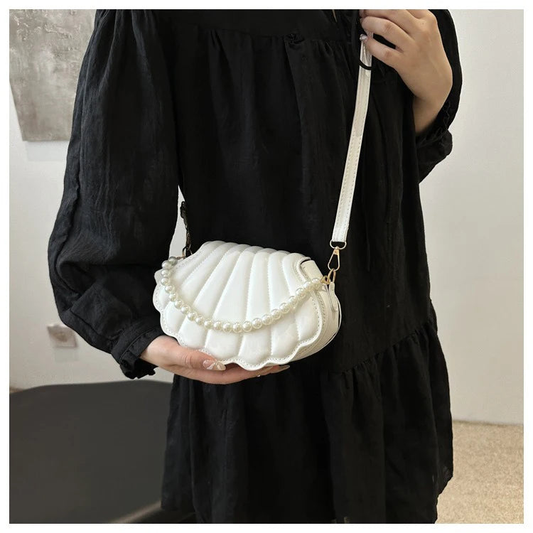Korean-style Chic Single-shoulder Bag, Niche Trend Shell Bag, Fashionable and Simple Crossbody Bag 2025 Summer New Bag for Women