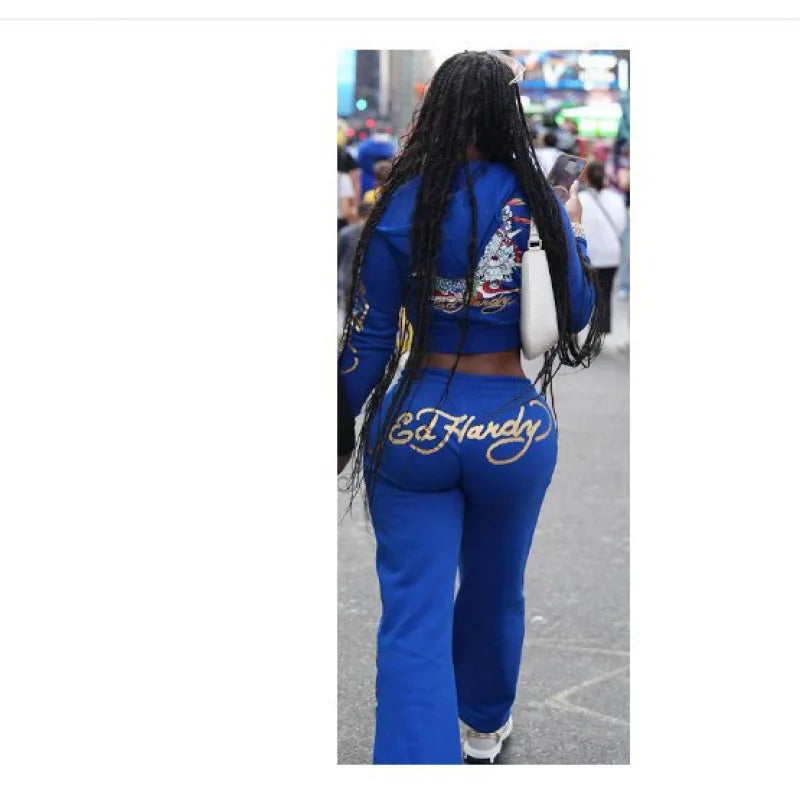 2024 Women's Casual Street Printed Two-Piece Best Friend Matching Sets Multi-Color Outfits