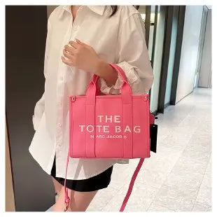 The Style That All Sweet Girls Like Dopamine Core! 2025 Neon Tote - 3D Patch Decor, Commuter/Shoulder Versatility