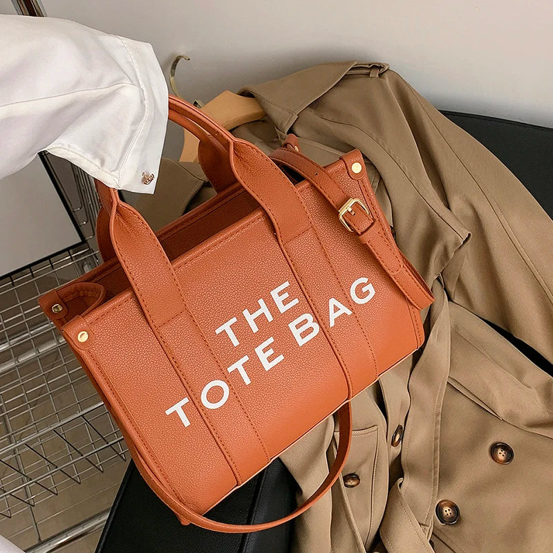 The Tote Bag For Women Crossbody Female Handbag New Solid Words Lette Leisure Large Bag,Luxury Fashion Bag,designer Bag for PU