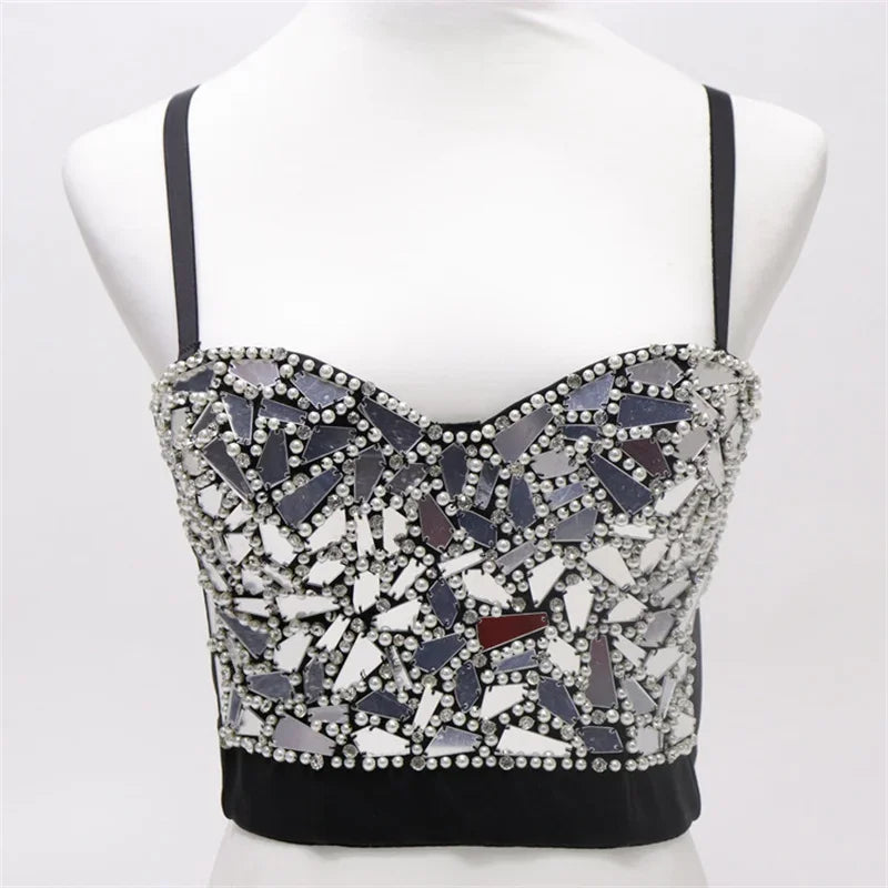 Bling Rhinestone Corset, Luxury Woman Clothes