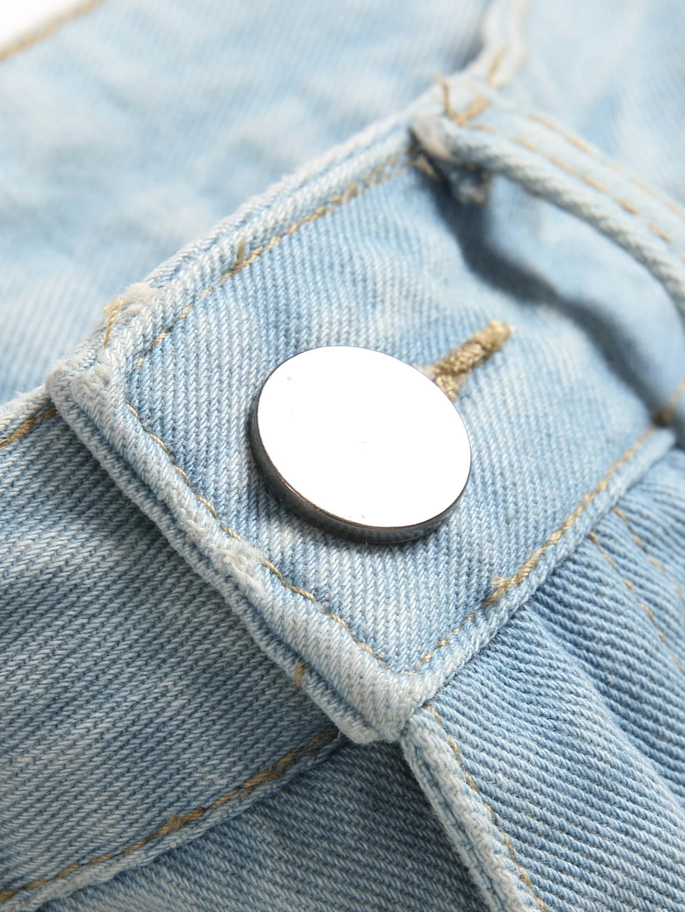 Vintage Light Blue Jeans Straight Loose Fit Distressed Cat Whisker Denim Pants Casual Streetwear High Quality Stretch 28-4, men's jeans