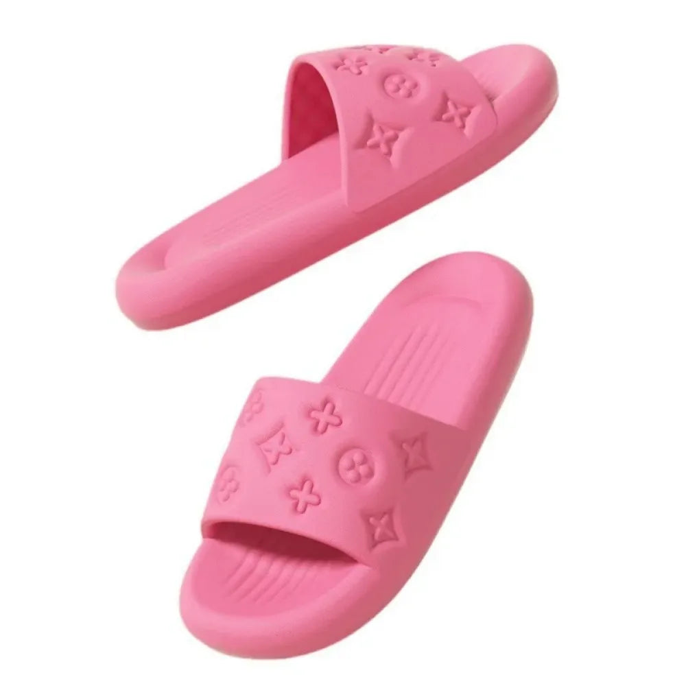 2026 High End Fashion Cool Slippers for Women in Summer, with a Sense of Stepping on Poop, Thick Bottom Bathroom EVA Slippers